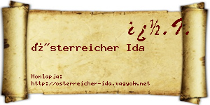 Österreicher Ida névjegykártya