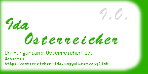 ida osterreicher business card